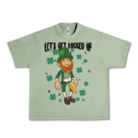 Oil Green let's get lucked up Urban Heavy Tee - MaliasSmallBusiness