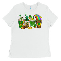 White st. patricks day coffee drinks Ladies Tee - Neo Western