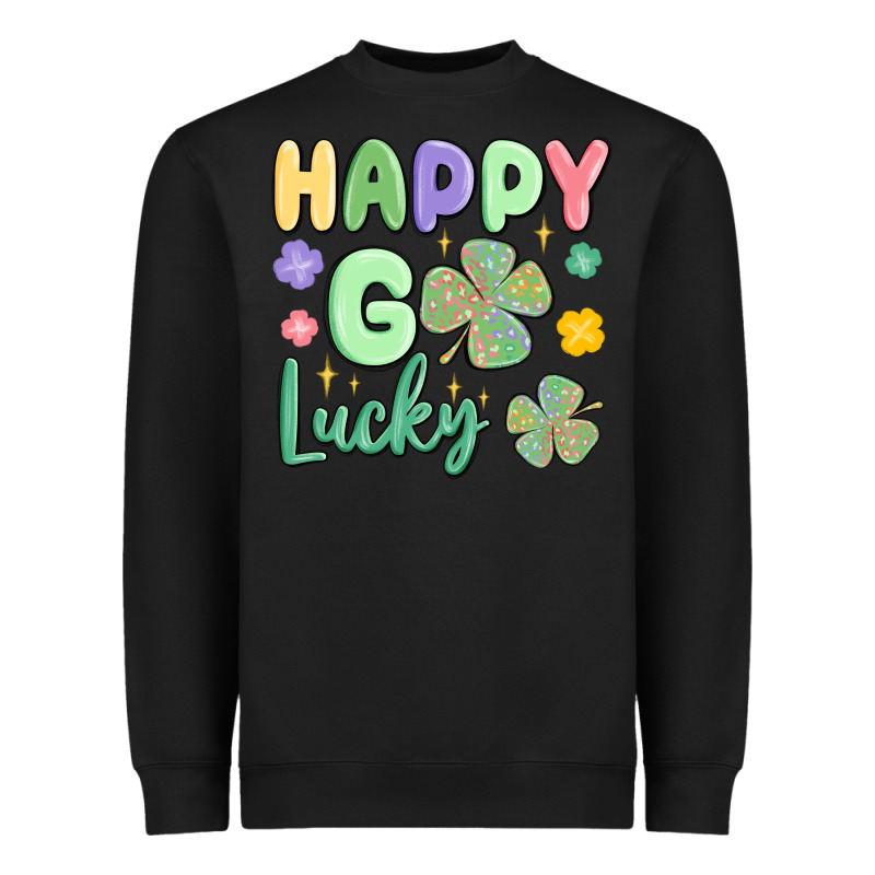 Happy Go Lucky Heavyweight Sweatshirt by MaliasSmallBusiness | Teevron