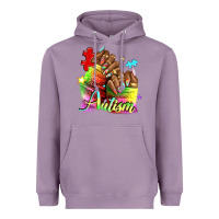 Lavender Black woman Autism nails Heavyweight Hoodie - NancyCooperArtShop