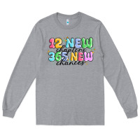 Heather Grey 12 new chapter 365 new chances Long Sleeve Tee - MaliasSmallBusiness