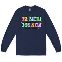 Navy 12 new chapter 365 new chances Long Sleeve Tee - MaliasSmallBusiness