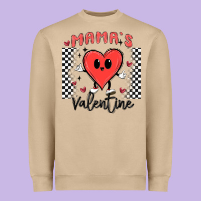 Mama's Valentine Heavyweight Sweatshirt Designed By Maliassmallbusiness
