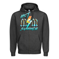 Charcoal Heather hot mom summer Zipper Hoodie - BarkalooDesign