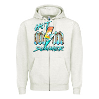 Oatmeal Heather hot mom summer Zipper Hoodie - BarkalooDesign