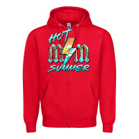 Red hot mom summer Zipper Hoodie - BarkalooDesign