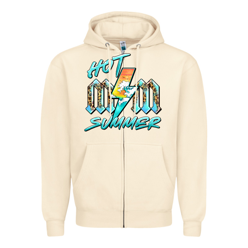 Hot Mom Summer Zipper Hoodie by BarkalooDesign | Teevron