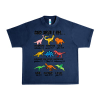 Navy god says i am dinosaurs handsome Urban Heavy Tee - MaliasSmallBusiness