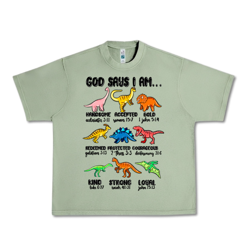 God Says I Am Dinosaurs Handsome Urban Heavy Tee by MaliasSmallBusiness | Teevron