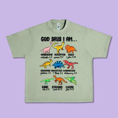 God Says I Am Dinosaurs Handsome Urban Heavy Tee Designed By Maliassmallbusiness
