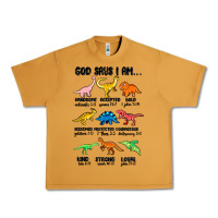Peanut Butter god says i am dinosaurs handsome Urban Heavy Tee - MaliasSmallBusiness