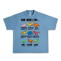 Pebble Blue god says i am dinosaurs handsome Urban Heavy Tee - MaliasSmallBusiness