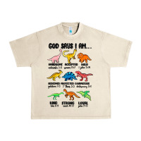 Sandshell god says i am dinosaurs handsome Urban Heavy Tee - MaliasSmallBusiness
