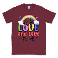Burgundy all for love and love for all Classic Tee - MaliasSmallBusiness