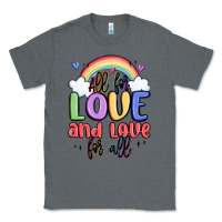 Charcoal Heather all for love and love for all Classic Tee - MaliasSmallBusiness