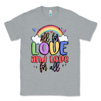 Heather Grey all for love and love for all Classic Tee - MaliasSmallBusiness