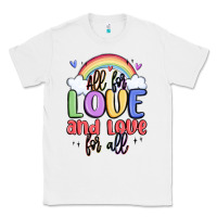 White all for love and love for all Classic Tee - MaliasSmallBusiness