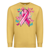 Antique Gold Breast Cancer ribbon Cancer Awareness Premium Sweatshirt - HowdyJamesFarm