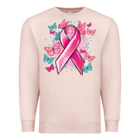 Pale Pink Breast Cancer ribbon Cancer Awareness Premium Sweatshirt - HowdyJamesFarm