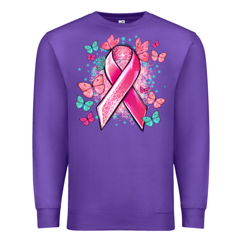 Breast Cancer Ribbon Cancer Awareness Premium Sweatshirt by HowdyJamesFarm | Teevron
