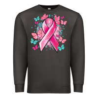 Smoke Breast Cancer ribbon Cancer Awareness Premium Sweatshirt - HowdyJamesFarm