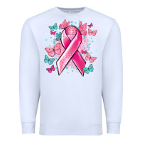 White Breast Cancer ribbon Cancer Awareness Premium Sweatshirt - HowdyJamesFarm