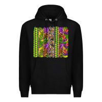 Black Mardi Gras brushstroke Premium Hoodie - HowdyJamesFarm