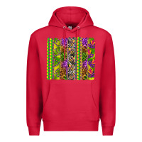 Cardinal Mardi Gras brushstroke Premium Hoodie - HowdyJamesFarm