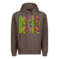 Coffee Mardi Gras brushstroke Premium Hoodie - HowdyJamesFarm