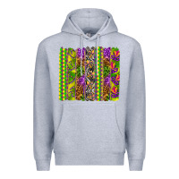 Heather Grey Mardi Gras brushstroke Premium Hoodie - HowdyJamesFarm