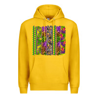 Lemon Mardi Gras brushstroke Premium Hoodie - HowdyJamesFarm