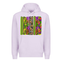 Lilac Mardi Gras brushstroke Premium Hoodie - HowdyJamesFarm