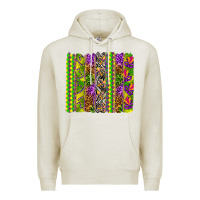 Oatmeal Heather Mardi Gras brushstroke Premium Hoodie - HowdyJamesFarm