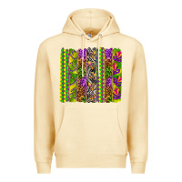 Pina Colada Mardi Gras brushstroke Premium Hoodie - HowdyJamesFarm