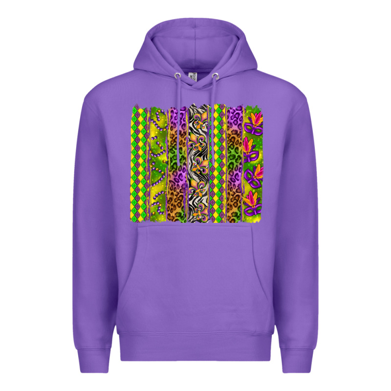 Mardi Gras Brushstroke Premium Hoodie by HowdyJamesFarm | Teevron