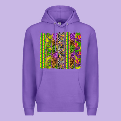 Mardi Gras Brushstroke Premium Hoodie Designed By Howdyjamesfarm