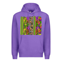 Purple Mardi Gras brushstroke Premium Hoodie - HowdyJamesFarm