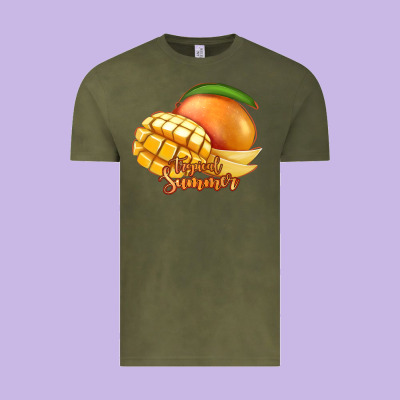 Mango Tropical Summer Vintage Tee Designed By Jasminsmagicworld