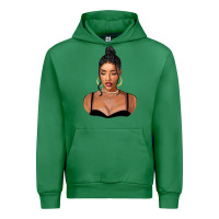 Emerald black woman Urban Hoodie - FaDigitalArtStudio