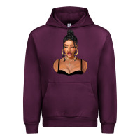 Mauve Wine black woman Urban Hoodie - FaDigitalArtStudio