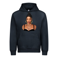 Navy black woman Urban Hoodie - FaDigitalArtStudio