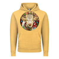 Vintage Mustard Charolais Heifer Christmas Vintage Hoodie - RanaPortraitStore