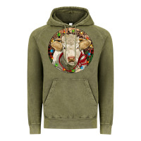 Vintage Olive Charolais Heifer Christmas Vintage Hoodie - RanaPortraitStore