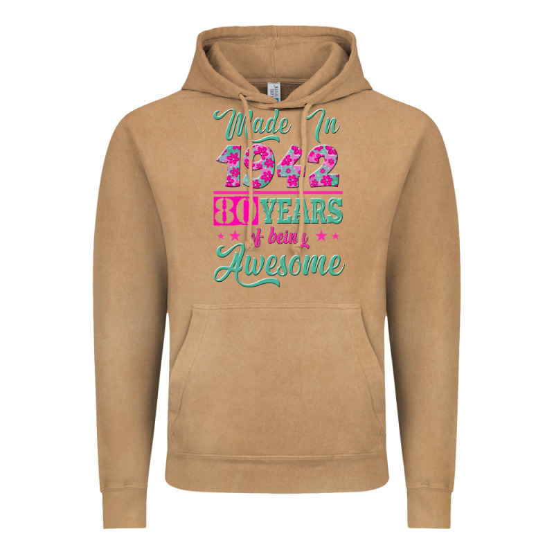 Made In 1942, 80 Years Of Being Awesome Kopya Vintage Hoodie by Jasminsmagicworld | Teevron