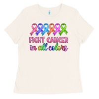 Bone fight cancer in all colors Ladies Tee - HRA Design Shop