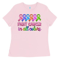 Bubblegum Pink fight cancer in all colors Ladies Tee - HRA Design Shop