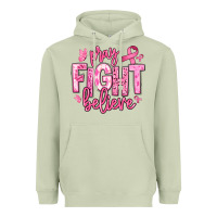 Matcha pray fight believe breast cancer Heavyweight Hoodie - texasbilliewilder