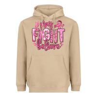 Mushroom pray fight believe breast cancer Heavyweight Hoodie - texasbilliewilder