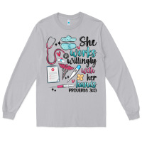 Moon Dust she works willingly with her hands Long Sleeve Tee - MaliasSmallBusiness