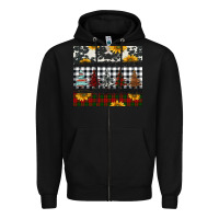 Black christmas trees and sunflowers Zipper Hoodie - Jasminsmagicworld